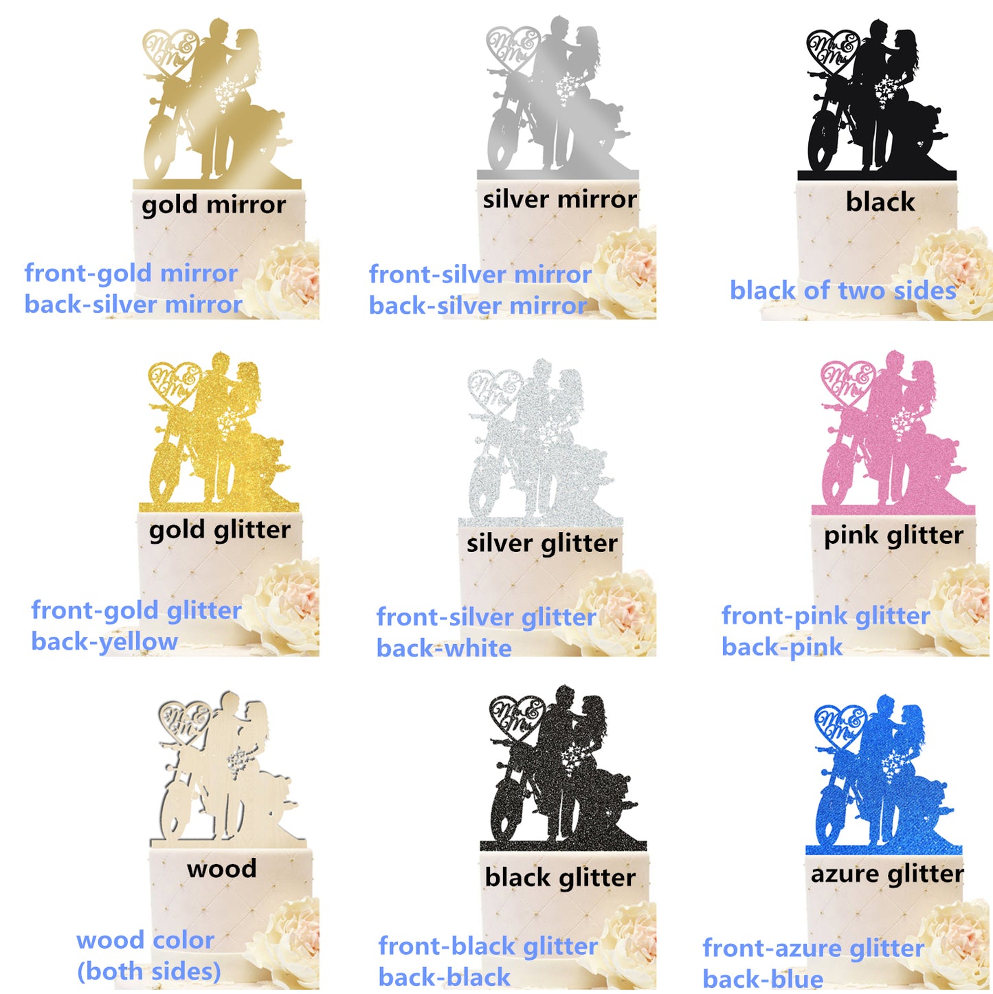 iEventStar Military Wedding Cake Topper Push Up Personalized Officer Wedding Cake Topper Bride & Groom Silhouette Air Force Uniform Cake Toppers Welcome Home Soldier