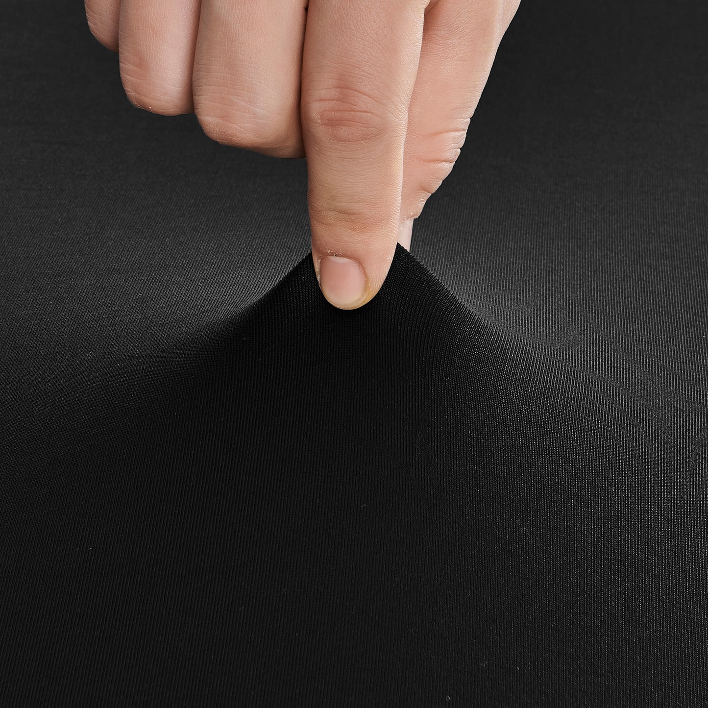 iEventStar 2 Pcs 24"x43" Fitted Stretch Cocktail Table Cover Xmas Red Highboy High Top Round Bottom Cocktail Tablecloth for Party Pub Banquet Bistro Black