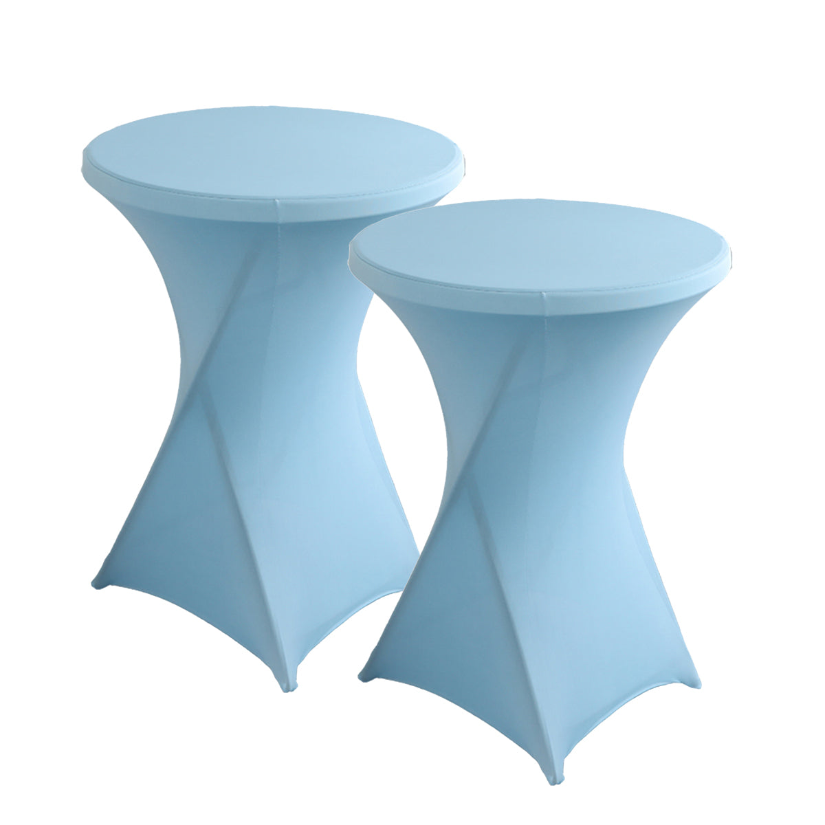 iEventStar 2 Packs 32" Highboy Fall Cocktail Table Cover Round Stretch Spandex Fitted High Top Square Corners Tablecloth Orange