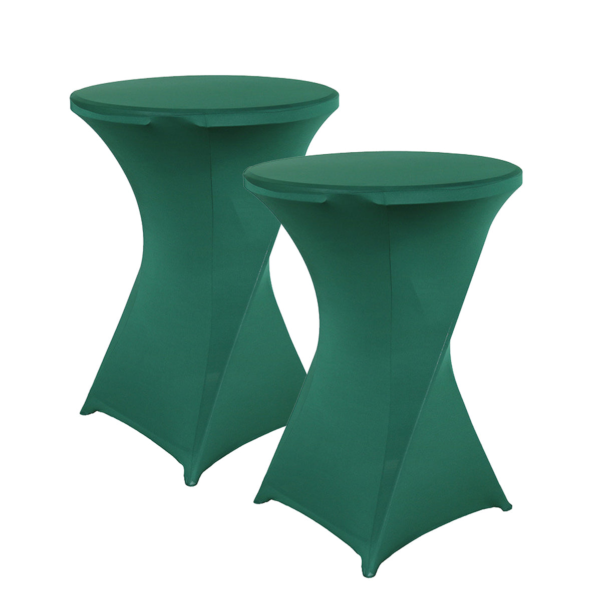 iEventStar 2 Packs 32" Highboy Fall Cocktail Table Cover Round Stretch Spandex Fitted High Top Square Corners Tablecloth Orange