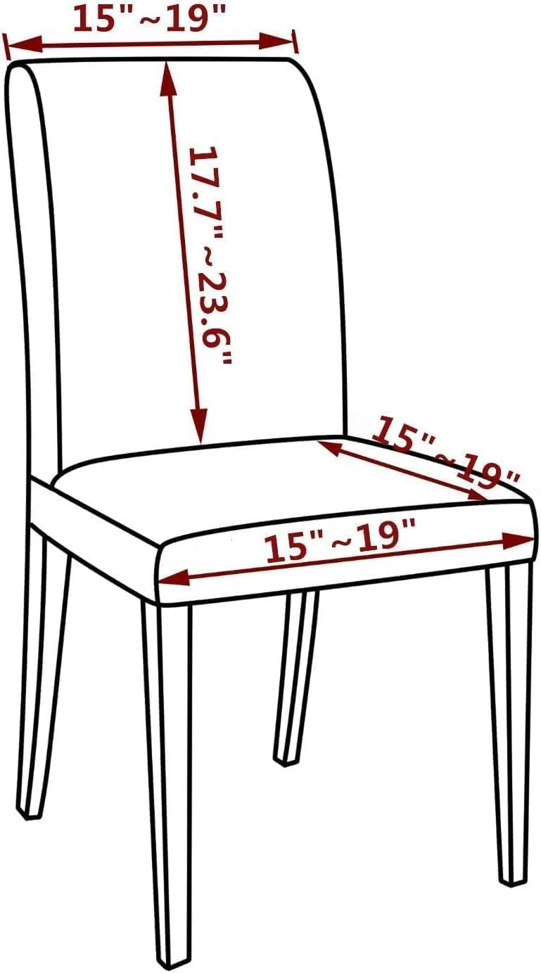 iEventStar PU Faux Leather Waterproof Stretch Dining Chair Cover Chair Protector Slipcovers Covers