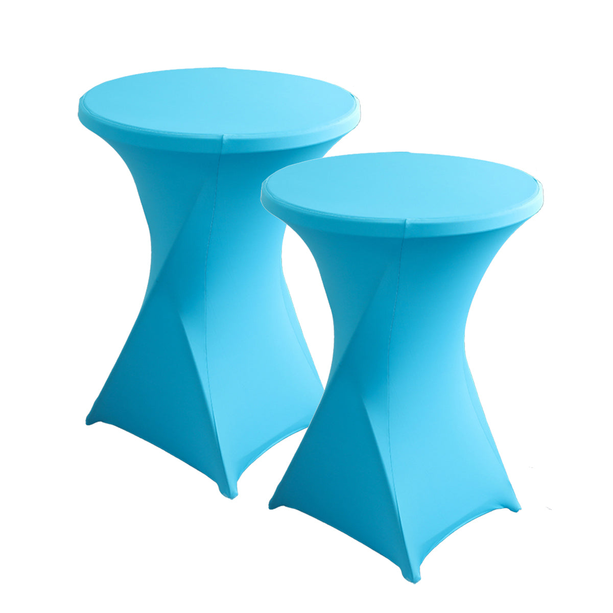 iEventStar 2 Packs 32" Highboy Fall Cocktail Table Cover Round Stretch Spandex Fitted High Top Square Corners Tablecloth Orange