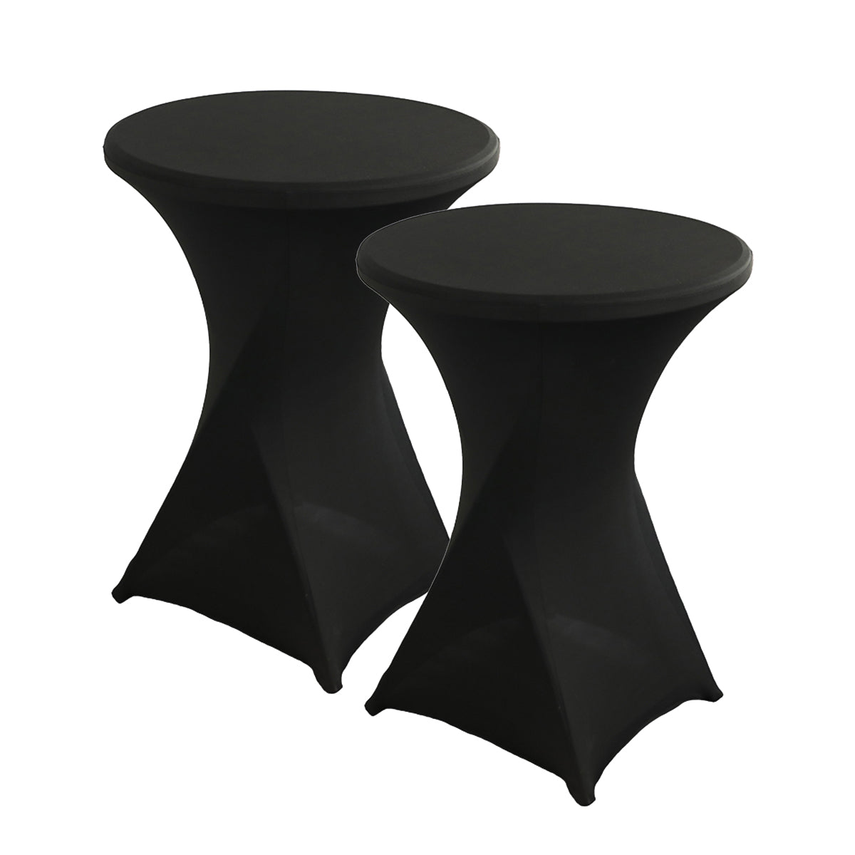 iEventStar 2 Packs 32" Highboy Fall Cocktail Table Cover Round Stretch Spandex Fitted High Top Square Corners Tablecloth Orange