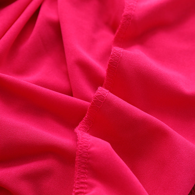 iEventStar 24 inches Xmas Highboy Cocktail Stretch Spandex Fitted Table Cover Christmas High Top Bar Square Corners Tablecloth Fuchsia