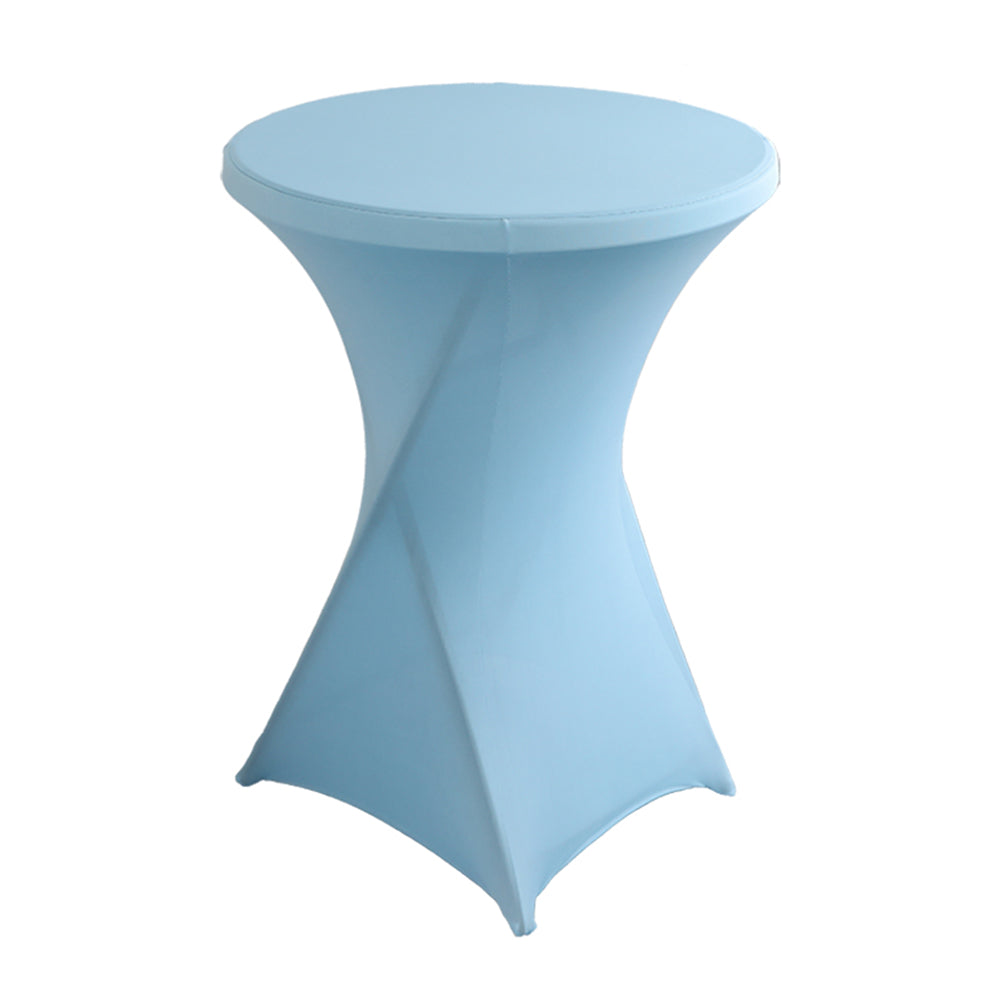 iEventStar 32'' Xmas Highboy Cocktail Round Stretch Spandex Fitted Table Cover Christmas Green High Top Square Corners Tablecloth Red