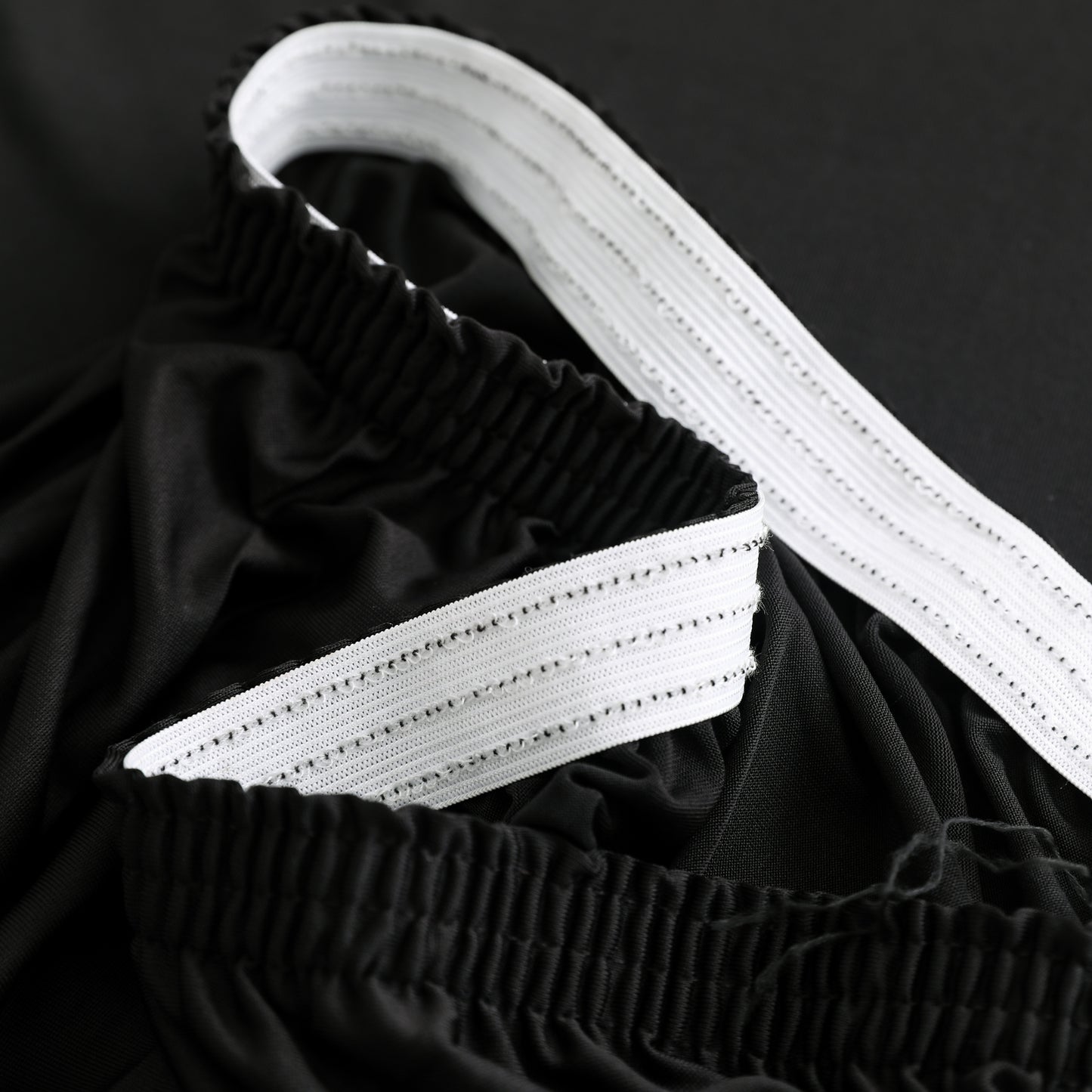 iEventStar 2 Pcs 24"x43" Fitted Stretch Cocktail Table Cover Xmas Red Highboy High Top Round Bottom Cocktail Tablecloth for Party Pub Banquet Bistro Black