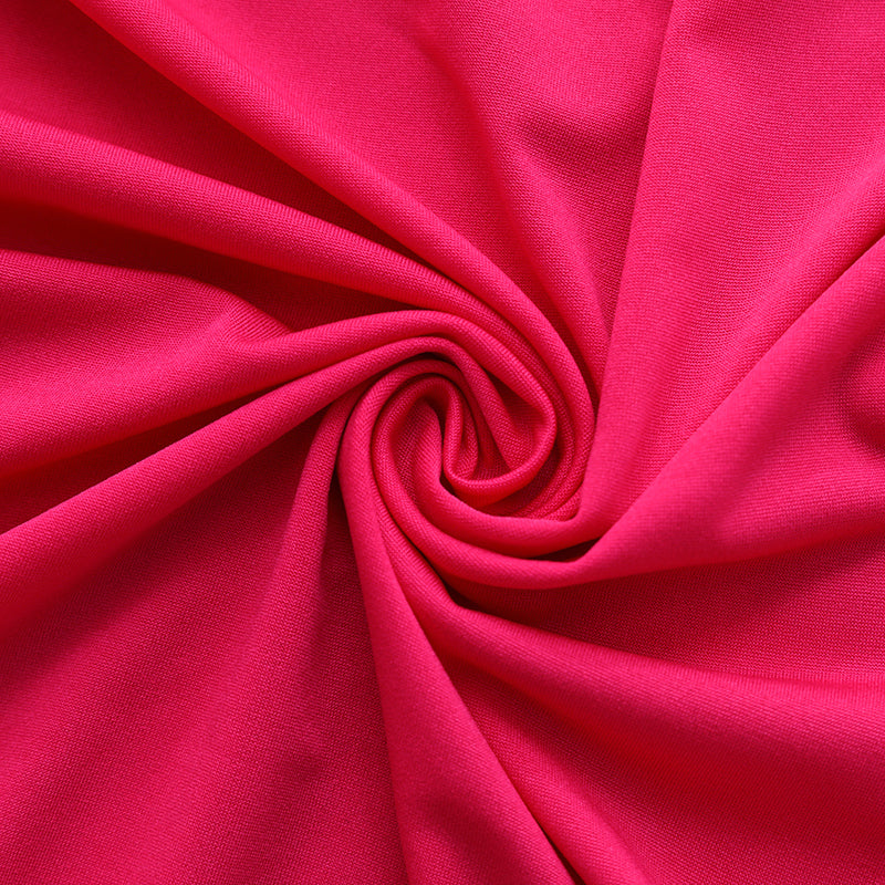 iEventStar 24 inches Xmas Highboy Cocktail Stretch Spandex Fitted Table Cover Christmas High Top Bar Square Corners Tablecloth Fuchsia