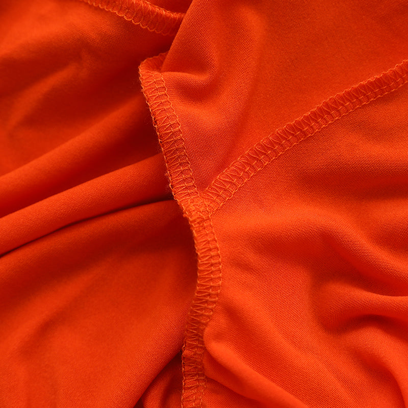 iEventStar 2 Packs 32" Highboy Fall Cocktail Table Cover Round Stretch Spandex Fitted High Top Square Corners Tablecloth Orange