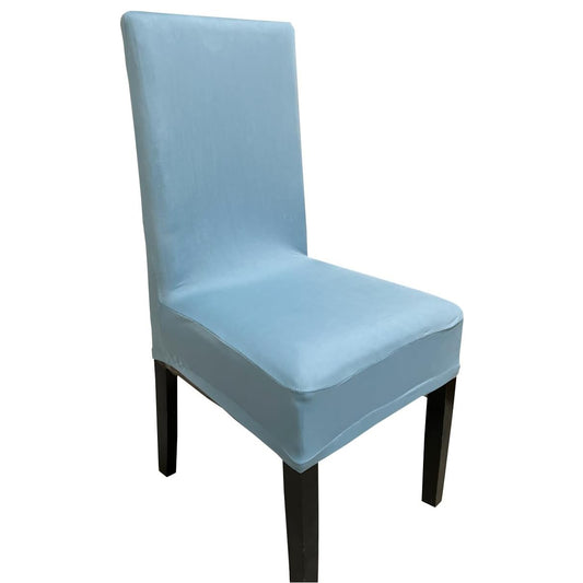 iEventStar Spandex Stretch Washable Dining Room Chair Cover Light Blue Protector Seat Slipcovers