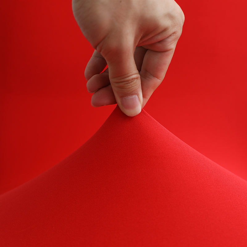 iEventStar 32'' Xmas Highboy Cocktail Round Stretch Spandex Fitted Table Cover Christmas Green High Top Square Corners Tablecloth Red