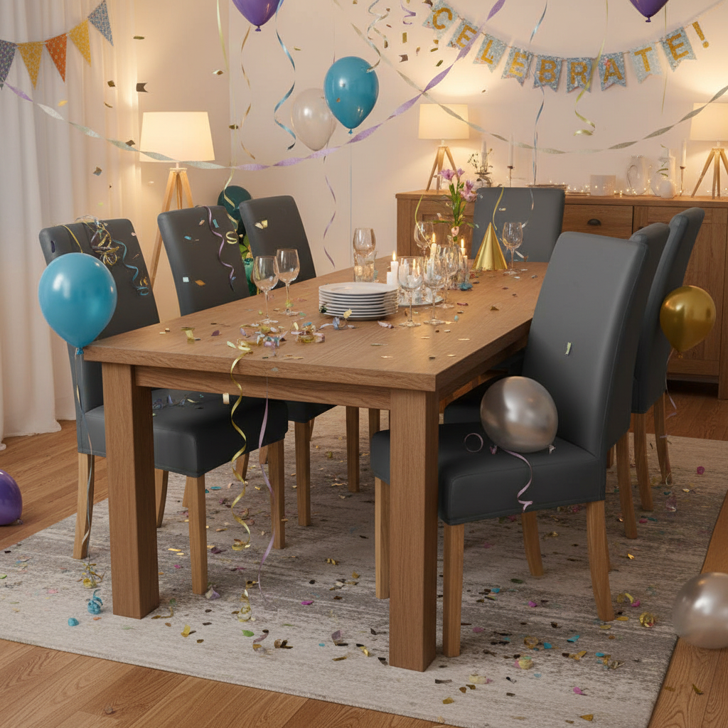 iEventStar PU Faux Leather Waterproof Stretch Dining Chair Cover Chair Protector Slipcovers Covers