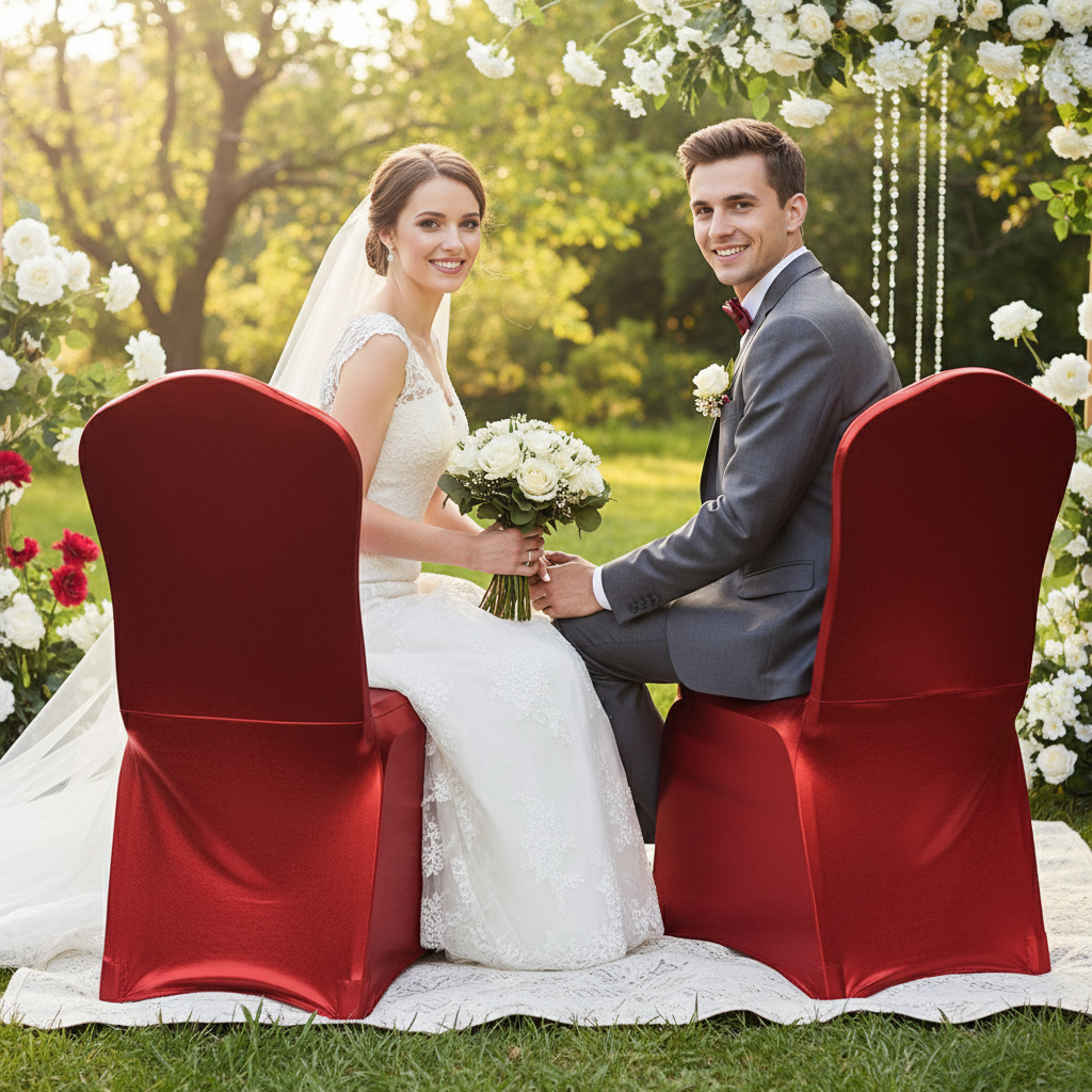 iEventStar Stretch Chair Cover Chair Slipcover Chair Decoration for Wedding Banquet Party (Shiny Gold)