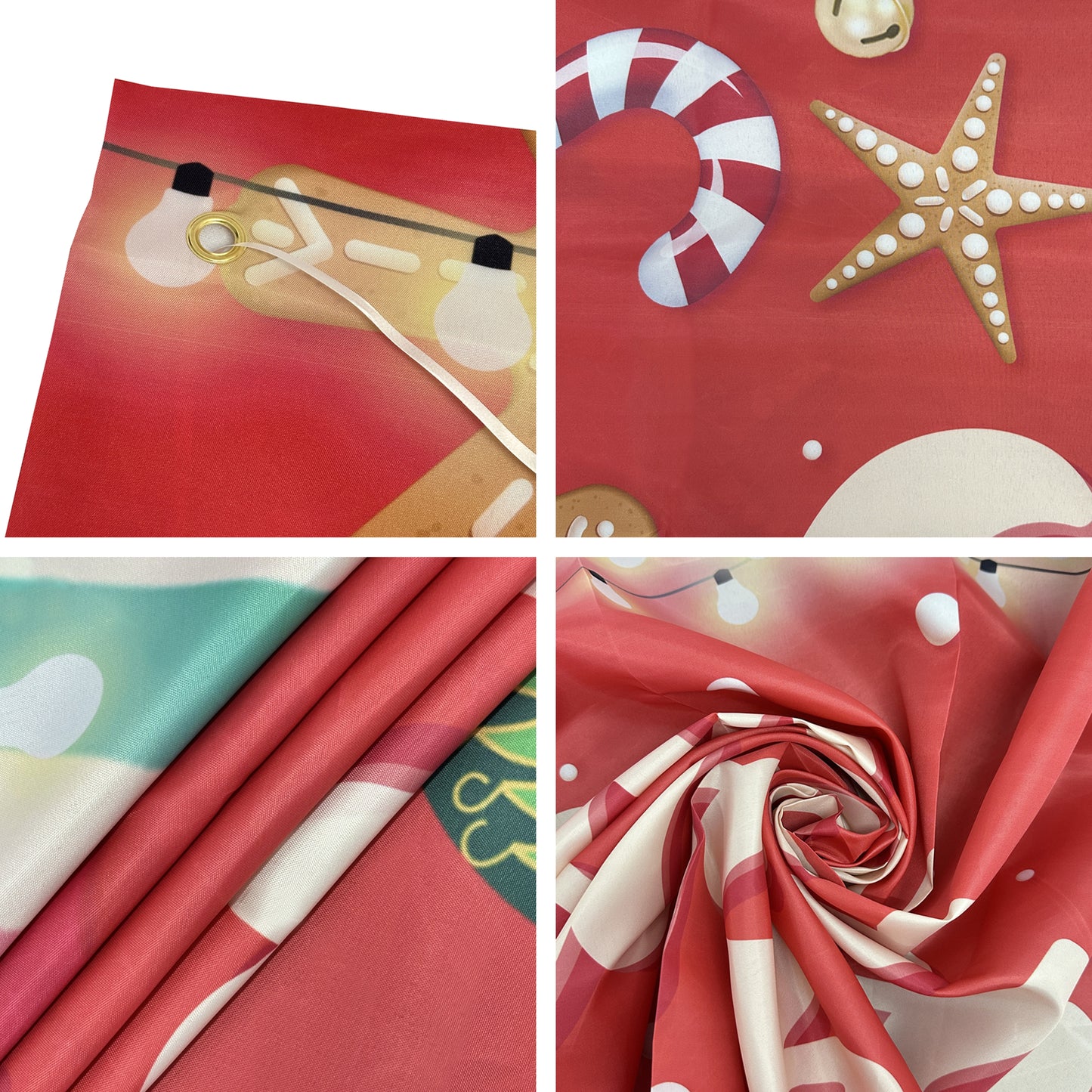 iEventStar Large Merry Christmas Banner Decorations Flag Outdoor Party Supplies Yard Banner Background Red Xmas 72 x 44 Inches