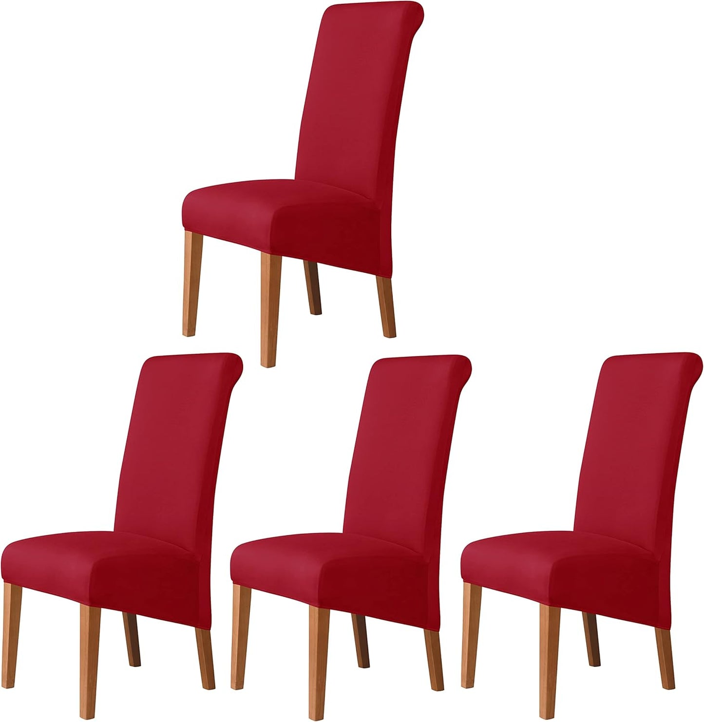 iEventStar Oversized Extra Large Size Christmas Chair Cover Red High Back Chair Covers Chair Protectors Seat Slipcovers for for All Seasons