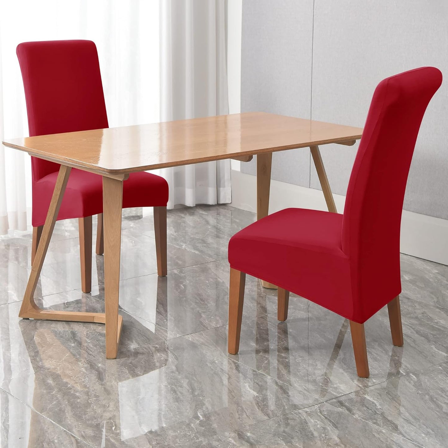 iEventStar Oversized Extra Large Size Christmas Chair Cover Red High Back Chair Covers Chair Protectors Seat Slipcovers for for All Seasons