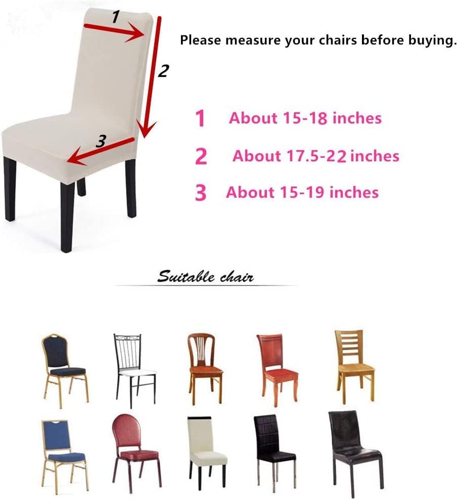 iEventStar 4 Pcs Christmas Xmas Spandex Stretch Washable Dining Room Chair Cover Protector Seat Slipcovers