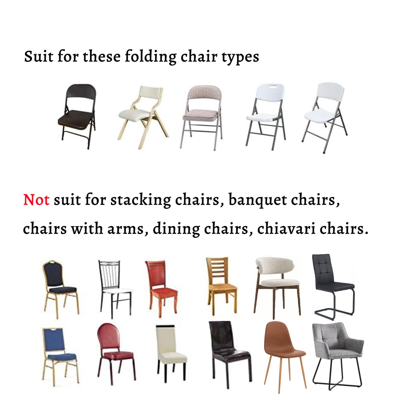 iEventStar Spandex Folding Chair Cover Covers Stretch Chair Protectors for Wedding Party Events Black